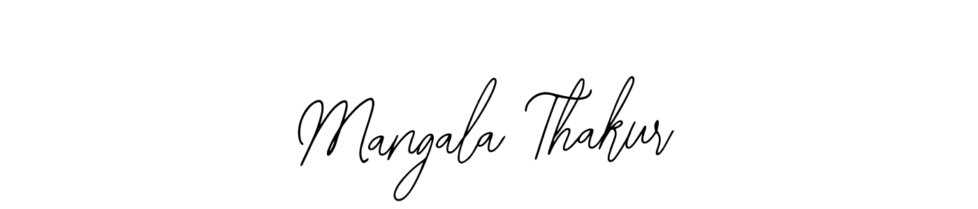 You should practise on your own different ways (Bearetta-2O07w) to write your name (Mangala Thakur) in signature. don't let someone else do it for you. Mangala Thakur signature style 12 images and pictures png