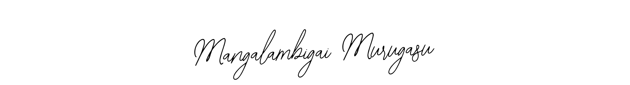 The best way (Bearetta-2O07w) to make a short signature is to pick only two or three words in your name. The name Mangalambigai Murugasu include a total of six letters. For converting this name. Mangalambigai Murugasu signature style 12 images and pictures png