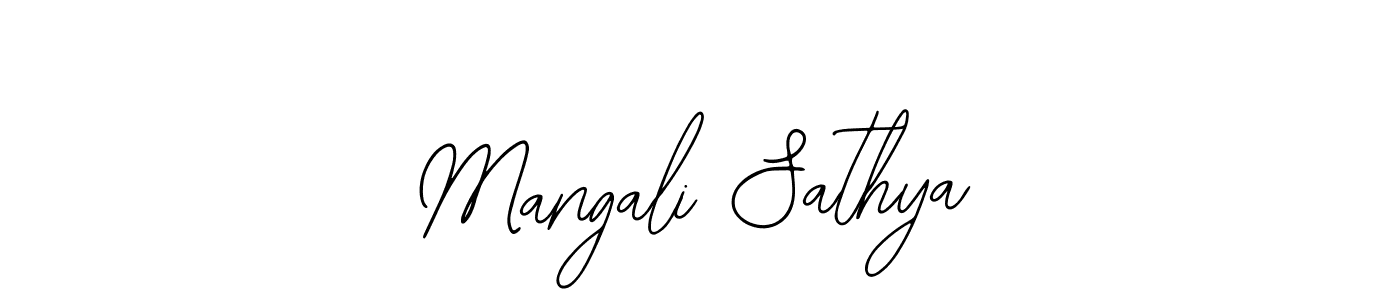 Also You can easily find your signature by using the search form. We will create Mangali Sathya name handwritten signature images for you free of cost using Bearetta-2O07w sign style. Mangali Sathya signature style 12 images and pictures png