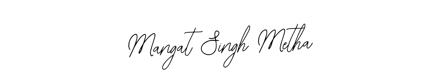 Also we have Mangat Singh Metha name is the best signature style. Create professional handwritten signature collection using Bearetta-2O07w autograph style. Mangat Singh Metha signature style 12 images and pictures png