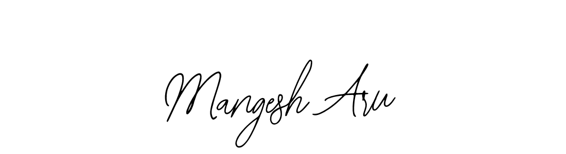 Mangesh Aru stylish signature style. Best Handwritten Sign (Bearetta-2O07w) for my name. Handwritten Signature Collection Ideas for my name Mangesh Aru. Mangesh Aru signature style 12 images and pictures png