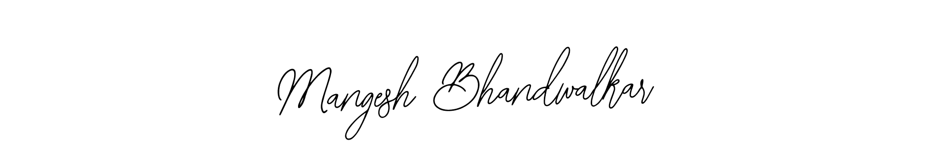 How to make Mangesh Bhandwalkar name signature. Use Bearetta-2O07w style for creating short signs online. This is the latest handwritten sign. Mangesh Bhandwalkar signature style 12 images and pictures png