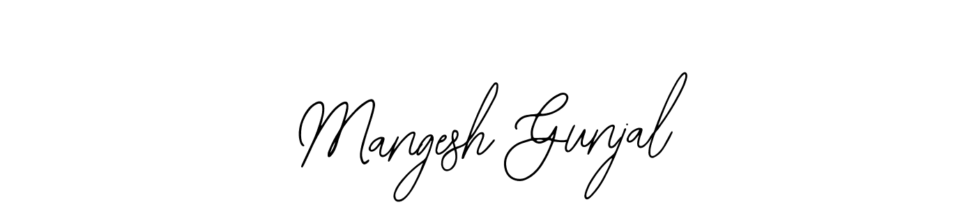This is the best signature style for the Mangesh Gunjal name. Also you like these signature font (Bearetta-2O07w). Mix name signature. Mangesh Gunjal signature style 12 images and pictures png