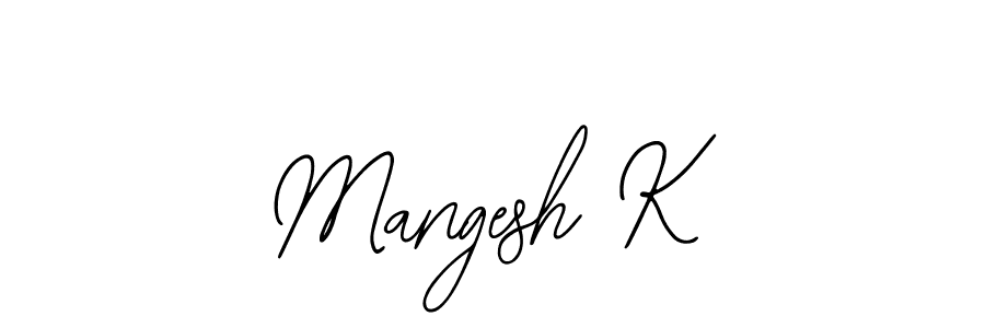 Use a signature maker to create a handwritten signature online. With this signature software, you can design (Bearetta-2O07w) your own signature for name Mangesh K. Mangesh K signature style 12 images and pictures png