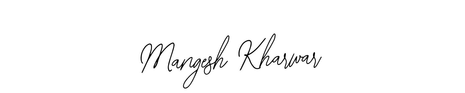 How to make Mangesh Kharwar name signature. Use Bearetta-2O07w style for creating short signs online. This is the latest handwritten sign. Mangesh Kharwar signature style 12 images and pictures png
