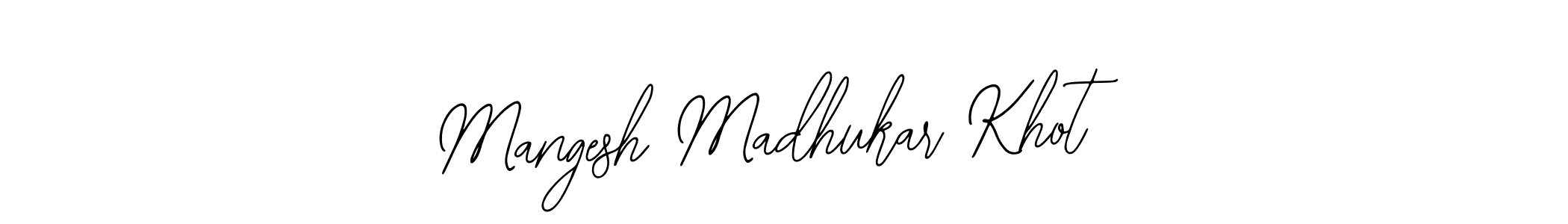 Use a signature maker to create a handwritten signature online. With this signature software, you can design (Bearetta-2O07w) your own signature for name Mangesh Madhukar Khot. Mangesh Madhukar Khot signature style 12 images and pictures png