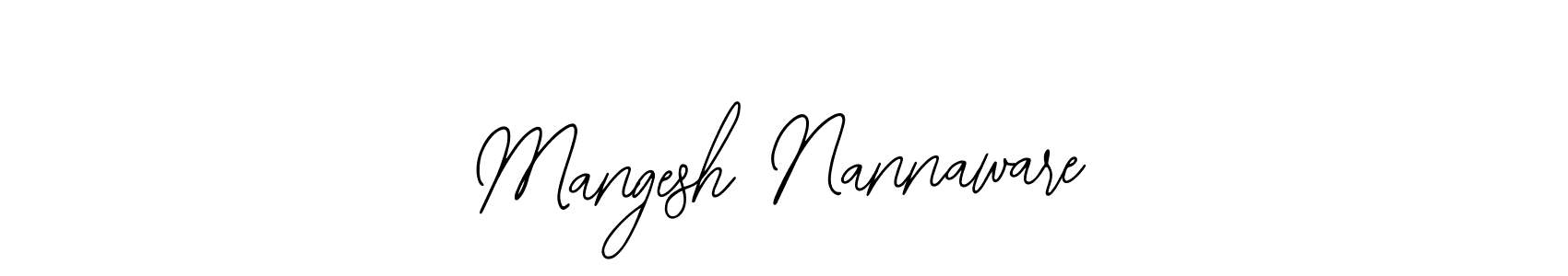 How to make Mangesh Nannaware signature? Bearetta-2O07w is a professional autograph style. Create handwritten signature for Mangesh Nannaware name. Mangesh Nannaware signature style 12 images and pictures png