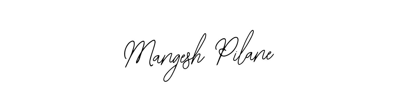 The best way (Bearetta-2O07w) to make a short signature is to pick only two or three words in your name. The name Mangesh Pilane include a total of six letters. For converting this name. Mangesh Pilane signature style 12 images and pictures png