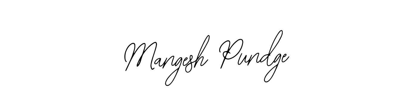It looks lik you need a new signature style for name Mangesh Pundge. Design unique handwritten (Bearetta-2O07w) signature with our free signature maker in just a few clicks. Mangesh Pundge signature style 12 images and pictures png