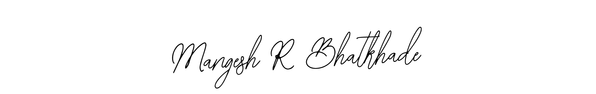 How to make Mangesh R Bhatkhade name signature. Use Bearetta-2O07w style for creating short signs online. This is the latest handwritten sign. Mangesh R Bhatkhade signature style 12 images and pictures png