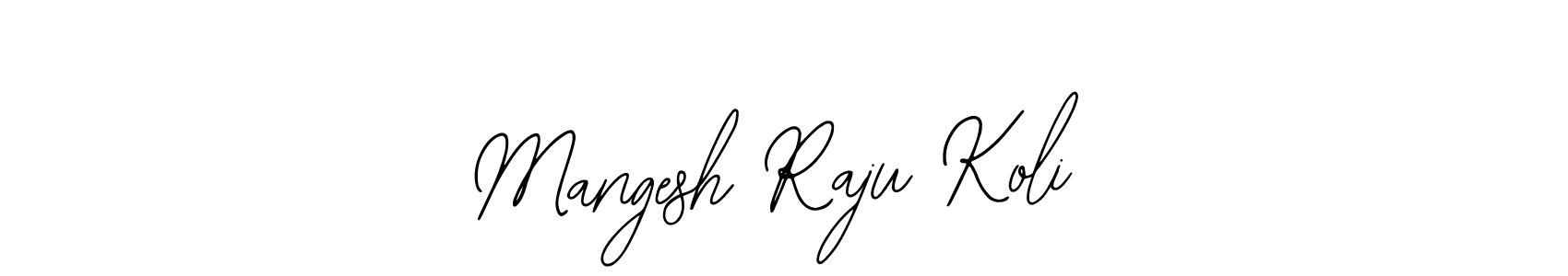 How to make Mangesh Raju Koli name signature. Use Bearetta-2O07w style for creating short signs online. This is the latest handwritten sign. Mangesh Raju Koli signature style 12 images and pictures png