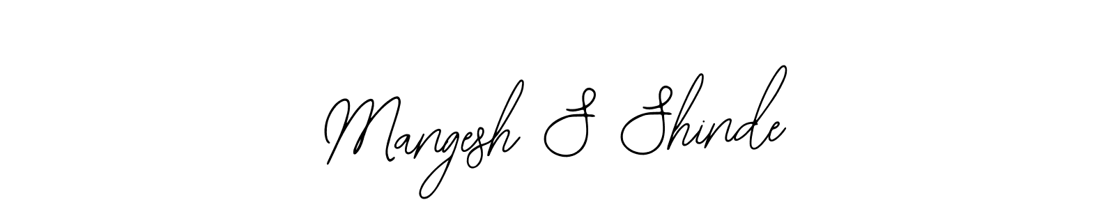 You should practise on your own different ways (Bearetta-2O07w) to write your name (Mangesh S Shinde) in signature. don't let someone else do it for you. Mangesh S Shinde signature style 12 images and pictures png