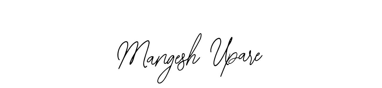 The best way (Bearetta-2O07w) to make a short signature is to pick only two or three words in your name. The name Mangesh Upare include a total of six letters. For converting this name. Mangesh Upare signature style 12 images and pictures png