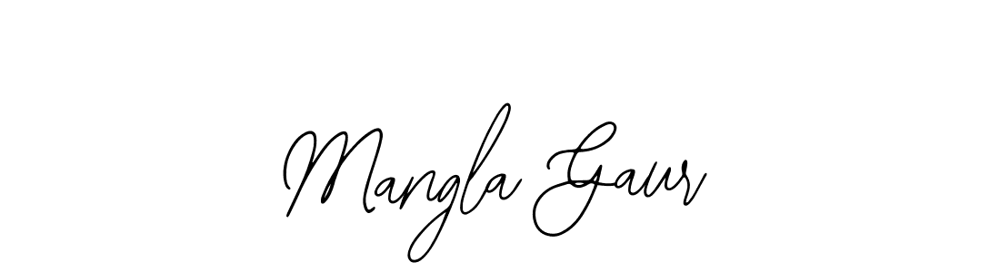 You should practise on your own different ways (Bearetta-2O07w) to write your name (Mangla Gaur) in signature. don't let someone else do it for you. Mangla Gaur signature style 12 images and pictures png