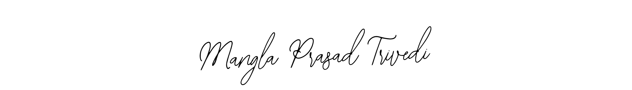 Similarly Bearetta-2O07w is the best handwritten signature design. Signature creator online .You can use it as an online autograph creator for name Mangla Prasad Trivedi. Mangla Prasad Trivedi signature style 12 images and pictures png