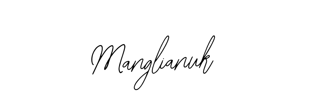 The best way (Bearetta-2O07w) to make a short signature is to pick only two or three words in your name. The name Manglianuk include a total of six letters. For converting this name. Manglianuk signature style 12 images and pictures png