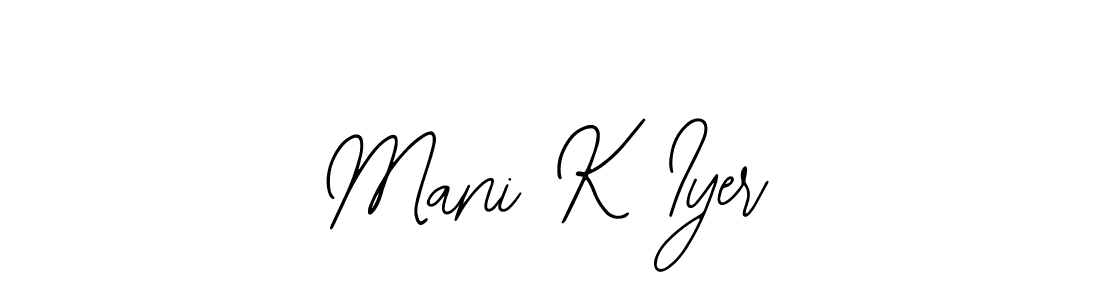 Use a signature maker to create a handwritten signature online. With this signature software, you can design (Bearetta-2O07w) your own signature for name Mani K Iyer. Mani K Iyer signature style 12 images and pictures png