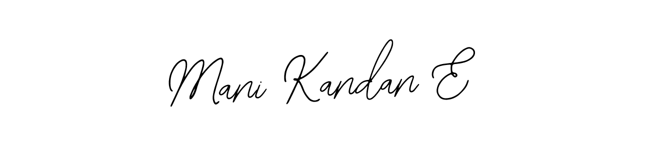 The best way (Bearetta-2O07w) to make a short signature is to pick only two or three words in your name. The name Mani Kandan E include a total of six letters. For converting this name. Mani Kandan E signature style 12 images and pictures png