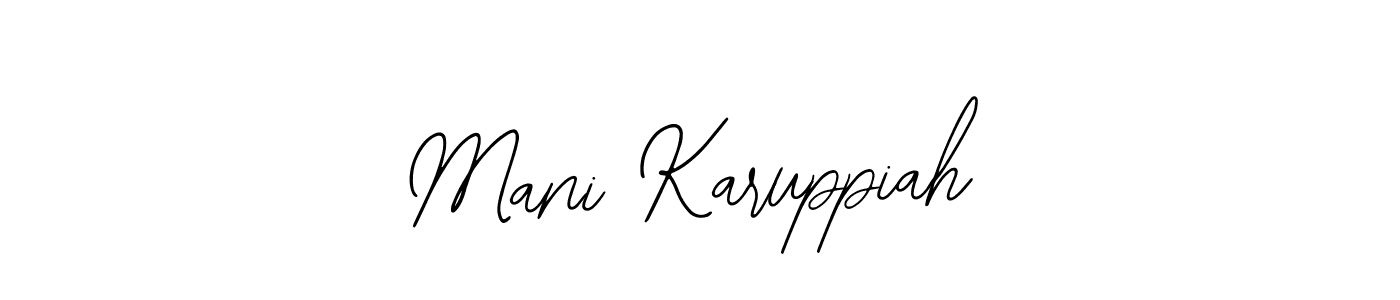 Mani Karuppiah stylish signature style. Best Handwritten Sign (Bearetta-2O07w) for my name. Handwritten Signature Collection Ideas for my name Mani Karuppiah. Mani Karuppiah signature style 12 images and pictures png