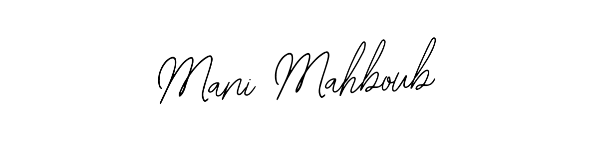 Similarly Bearetta-2O07w is the best handwritten signature design. Signature creator online .You can use it as an online autograph creator for name Mani Mahboub. Mani Mahboub signature style 12 images and pictures png