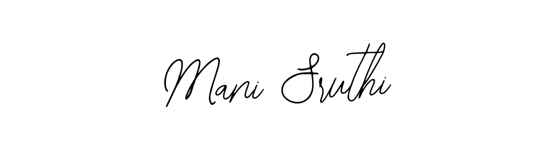 How to make Mani Sruthi name signature. Use Bearetta-2O07w style for creating short signs online. This is the latest handwritten sign. Mani Sruthi signature style 12 images and pictures png