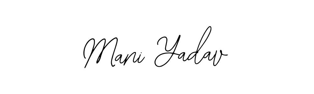 Bearetta-2O07w is a professional signature style that is perfect for those who want to add a touch of class to their signature. It is also a great choice for those who want to make their signature more unique. Get Mani Yadav name to fancy signature for free. Mani Yadav signature style 12 images and pictures png