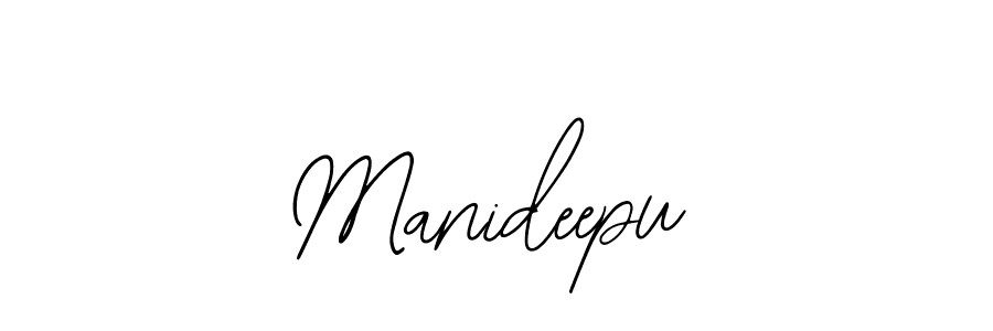 How to make Manideepu signature? Bearetta-2O07w is a professional autograph style. Create handwritten signature for Manideepu name. Manideepu signature style 12 images and pictures png