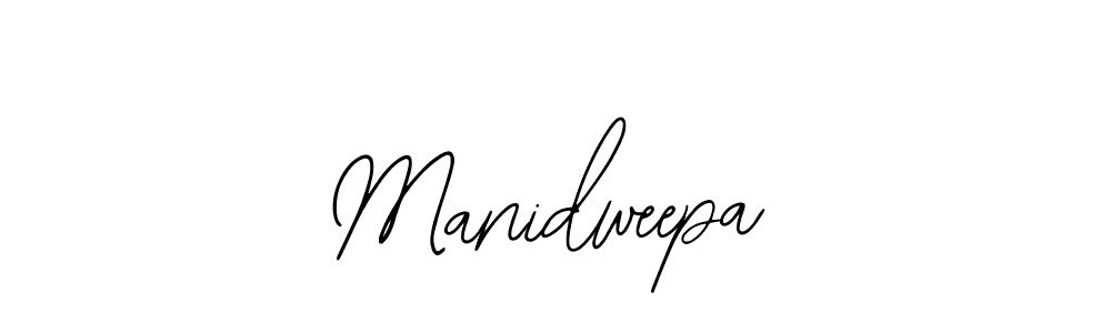 Use a signature maker to create a handwritten signature online. With this signature software, you can design (Bearetta-2O07w) your own signature for name Manidweepa. Manidweepa signature style 12 images and pictures png