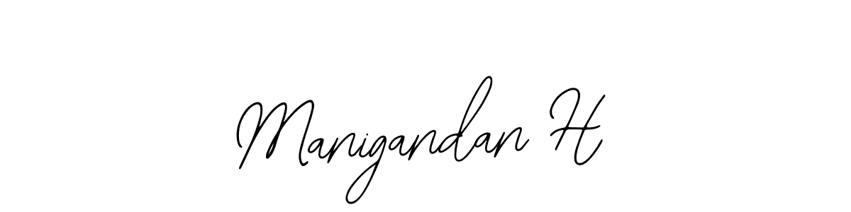 The best way (Bearetta-2O07w) to make a short signature is to pick only two or three words in your name. The name Manigandan H include a total of six letters. For converting this name. Manigandan H signature style 12 images and pictures png