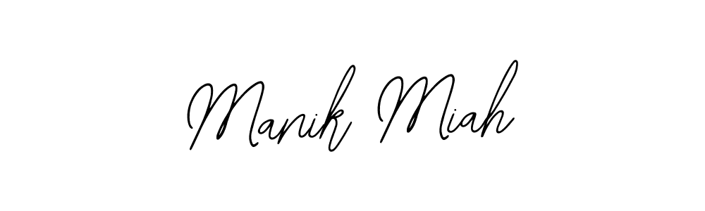 Use a signature maker to create a handwritten signature online. With this signature software, you can design (Bearetta-2O07w) your own signature for name Manik Miah. Manik Miah signature style 12 images and pictures png