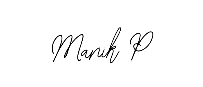 It looks lik you need a new signature style for name Manik P. Design unique handwritten (Bearetta-2O07w) signature with our free signature maker in just a few clicks. Manik P signature style 12 images and pictures png