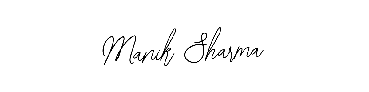 Manik Sharma stylish signature style. Best Handwritten Sign (Bearetta-2O07w) for my name. Handwritten Signature Collection Ideas for my name Manik Sharma. Manik Sharma signature style 12 images and pictures png