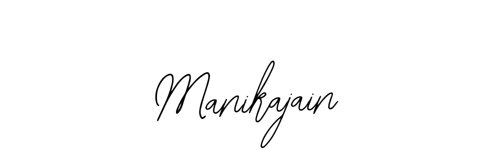 How to make Manikajain name signature. Use Bearetta-2O07w style for creating short signs online. This is the latest handwritten sign. Manikajain signature style 12 images and pictures png