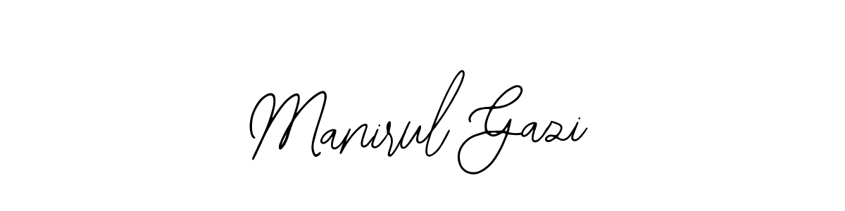 You should practise on your own different ways (Bearetta-2O07w) to write your name (Manirul Gazi) in signature. don't let someone else do it for you. Manirul Gazi signature style 12 images and pictures png