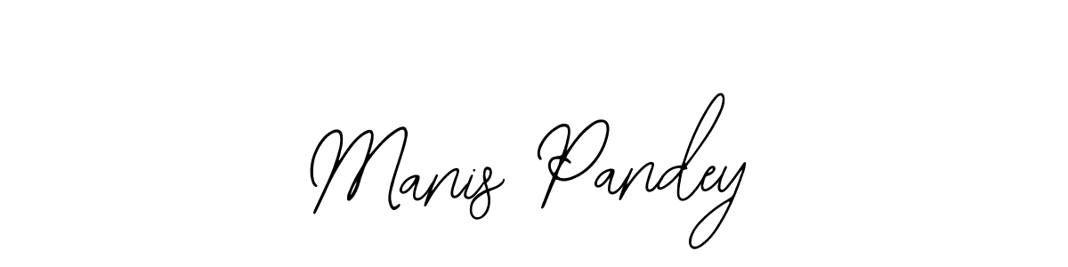 How to make Manis Pandey name signature. Use Bearetta-2O07w style for creating short signs online. This is the latest handwritten sign. Manis Pandey signature style 12 images and pictures png