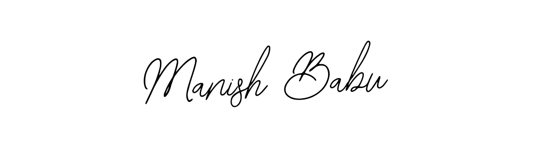 How to make Manish Babu name signature. Use Bearetta-2O07w style for creating short signs online. This is the latest handwritten sign. Manish Babu signature style 12 images and pictures png
