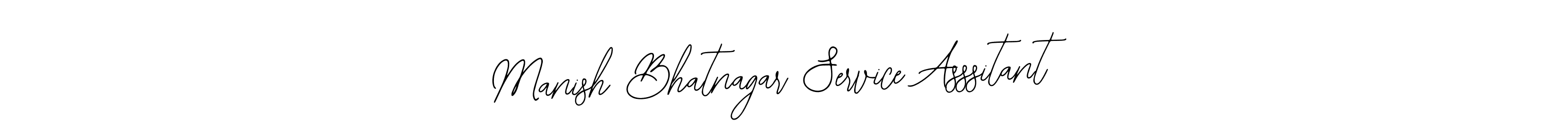 This is the best signature style for the Manish Bhatnagar Service Asssitant name. Also you like these signature font (Bearetta-2O07w). Mix name signature. Manish Bhatnagar Service Asssitant signature style 12 images and pictures png