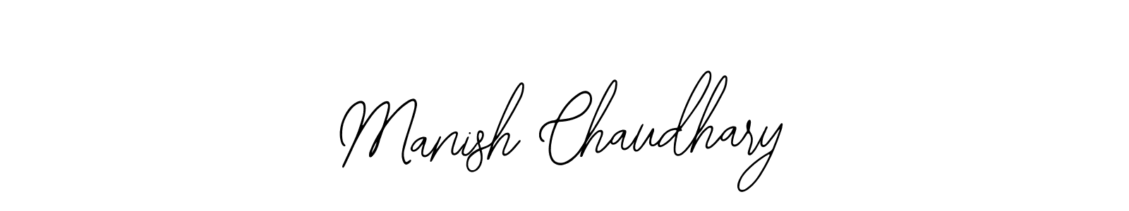 How to make Manish Chaudhary name signature. Use Bearetta-2O07w style for creating short signs online. This is the latest handwritten sign. Manish Chaudhary signature style 12 images and pictures png