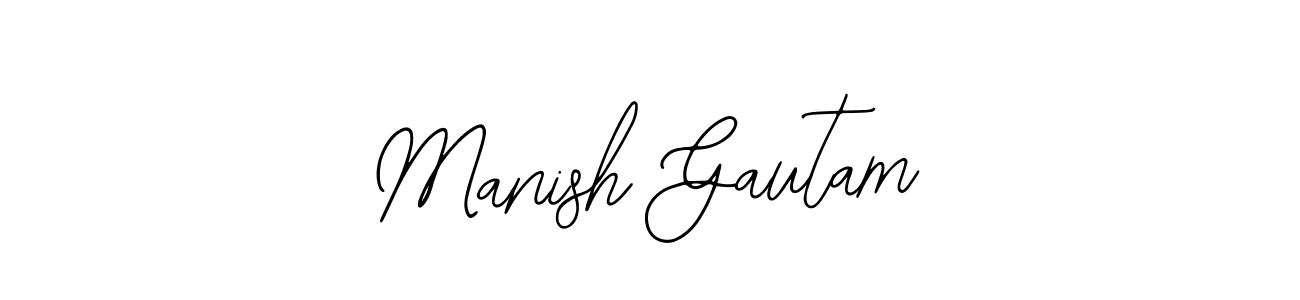 Manish Gautam stylish signature style. Best Handwritten Sign (Bearetta-2O07w) for my name. Handwritten Signature Collection Ideas for my name Manish Gautam. Manish Gautam signature style 12 images and pictures png