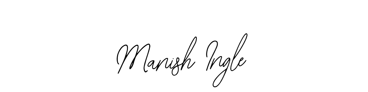 Similarly Bearetta-2O07w is the best handwritten signature design. Signature creator online .You can use it as an online autograph creator for name Manish Ingle. Manish Ingle signature style 12 images and pictures png