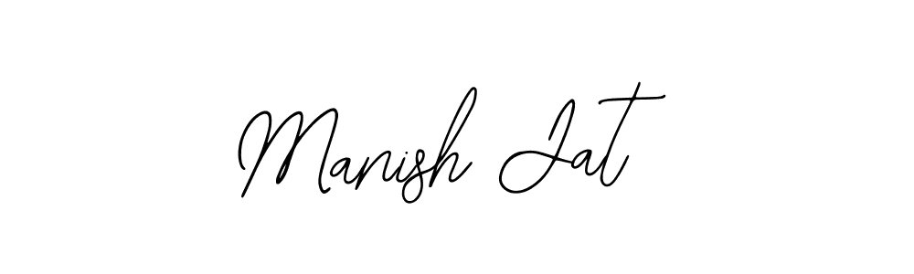 Use a signature maker to create a handwritten signature online. With this signature software, you can design (Bearetta-2O07w) your own signature for name Manish Jat. Manish Jat signature style 12 images and pictures png