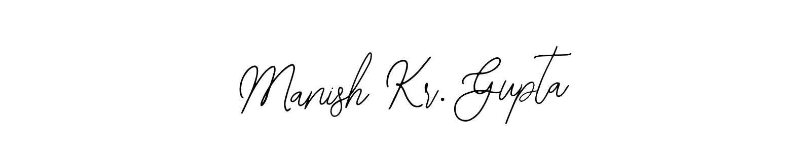 How to make Manish Kr. Gupta name signature. Use Bearetta-2O07w style for creating short signs online. This is the latest handwritten sign. Manish Kr. Gupta signature style 12 images and pictures png