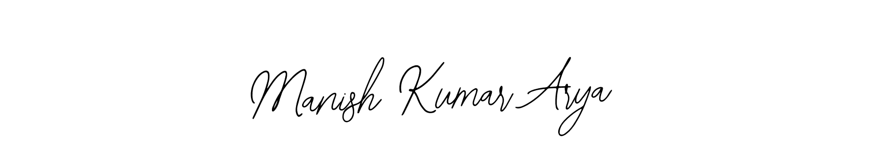 You should practise on your own different ways (Bearetta-2O07w) to write your name (Manish Kumar Arya) in signature. don't let someone else do it for you. Manish Kumar Arya signature style 12 images and pictures png