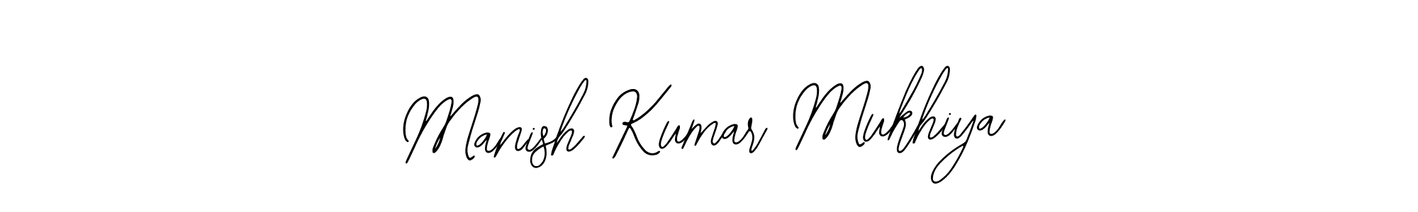 You should practise on your own different ways (Bearetta-2O07w) to write your name (Manish Kumar Mukhiya) in signature. don't let someone else do it for you. Manish Kumar Mukhiya signature style 12 images and pictures png