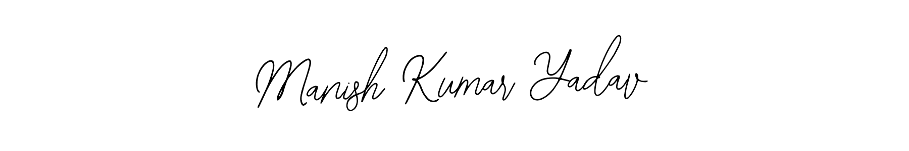 The best way (Bearetta-2O07w) to make a short signature is to pick only two or three words in your name. The name Manish Kumar Yadav include a total of six letters. For converting this name. Manish Kumar Yadav signature style 12 images and pictures png