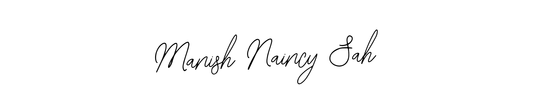 How to Draw Manish Naincy Sah signature style? Bearetta-2O07w is a latest design signature styles for name Manish Naincy Sah. Manish Naincy Sah signature style 12 images and pictures png