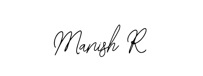 Use a signature maker to create a handwritten signature online. With this signature software, you can design (Bearetta-2O07w) your own signature for name Manish R. Manish R signature style 12 images and pictures png