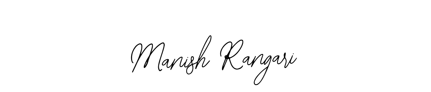 Also You can easily find your signature by using the search form. We will create Manish Rangari name handwritten signature images for you free of cost using Bearetta-2O07w sign style. Manish Rangari signature style 12 images and pictures png