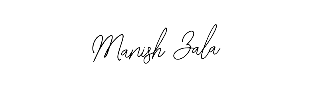 Manish Zala stylish signature style. Best Handwritten Sign (Bearetta-2O07w) for my name. Handwritten Signature Collection Ideas for my name Manish Zala. Manish Zala signature style 12 images and pictures png