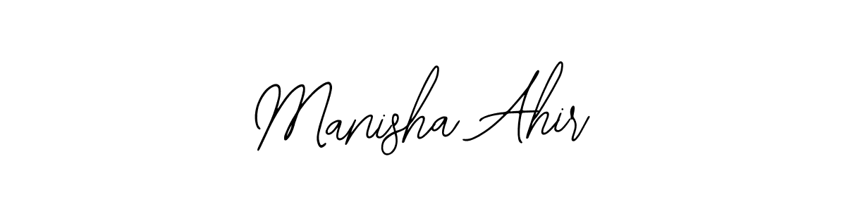 Use a signature maker to create a handwritten signature online. With this signature software, you can design (Bearetta-2O07w) your own signature for name Manisha Ahir. Manisha Ahir signature style 12 images and pictures png